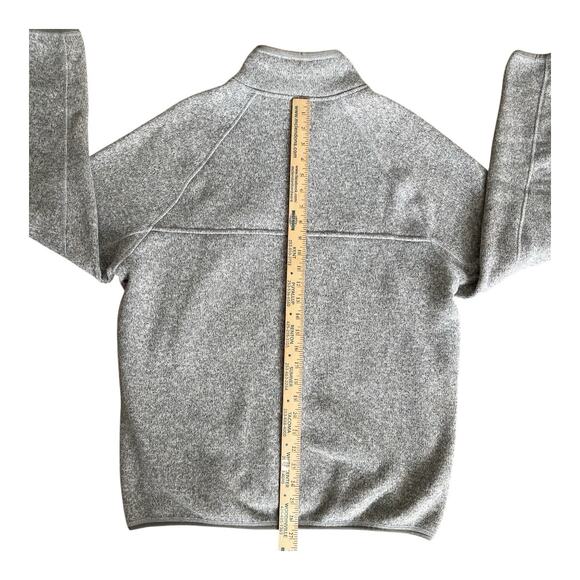 J Crew Nordic Men’s Medium Gray Jacket Polartec Sweater Fleece - Picture 9 of 11